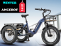 Preview: Elektro Dreirad Zemto-Revom Trike T3, Mittelmotor schwarz, dicke Reifen